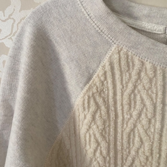 J. Crew Cable Knit Crewneck Sweatshirt Small - Picture 6 of 10